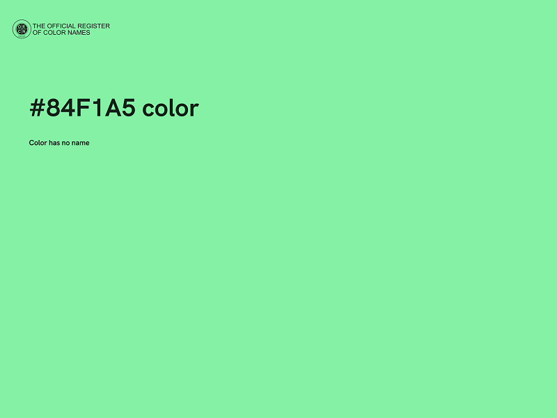 #84F1A5 color image