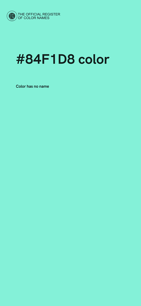 #84F1D8 color image