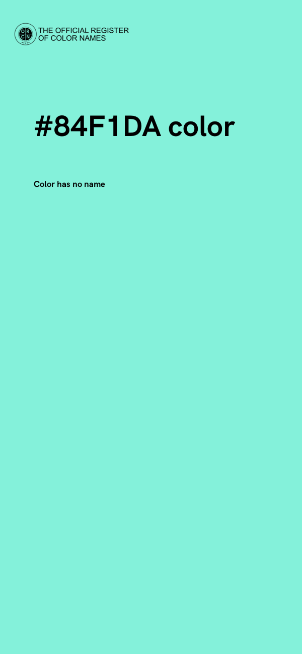 #84F1DA color image