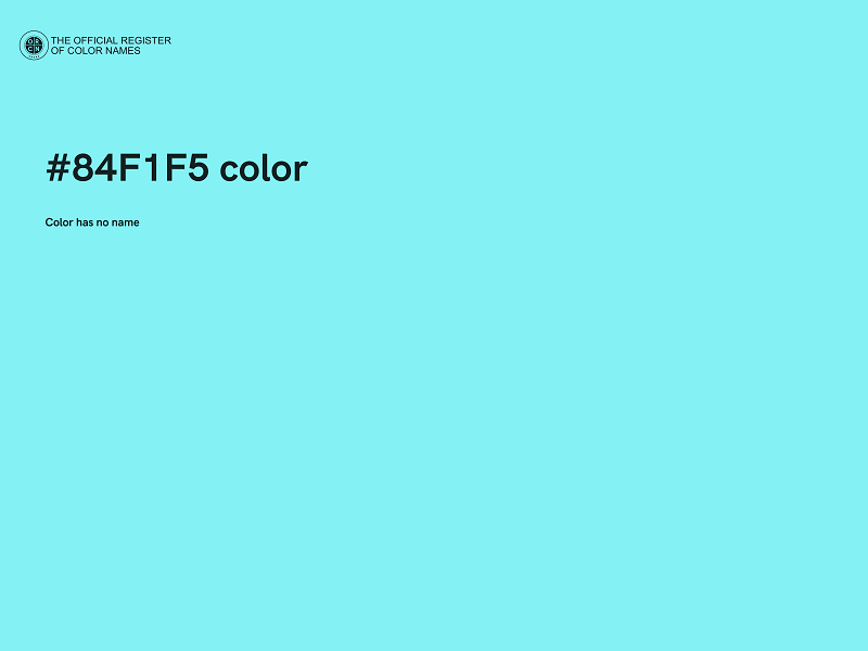 #84F1F5 color image