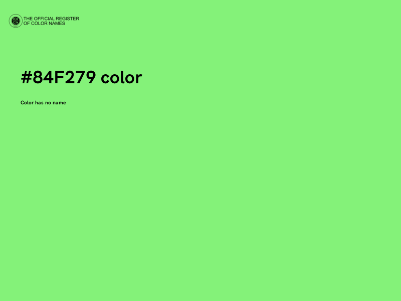 #84F279 color image