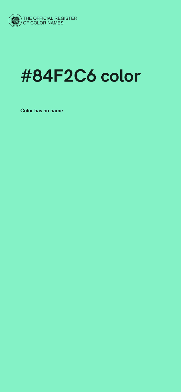 #84F2C6 color image