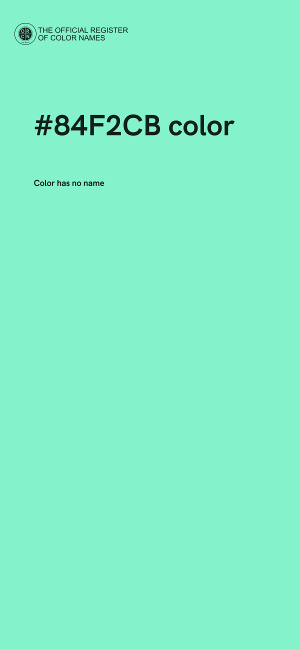 #84F2CB color image