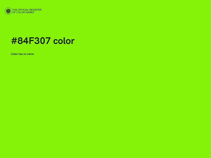 #84F307 color image
