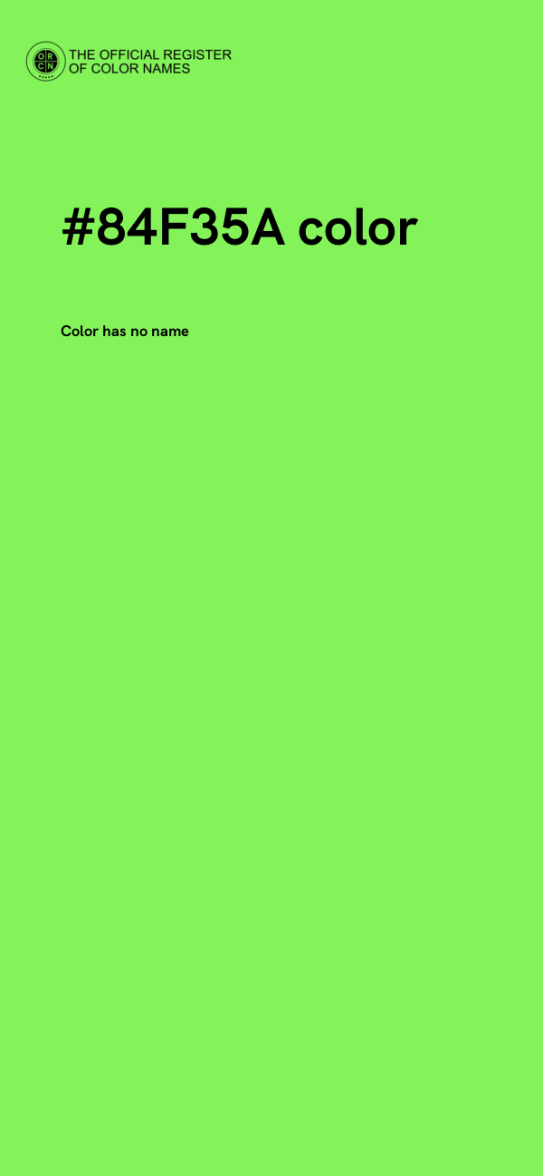 #84F35A color image