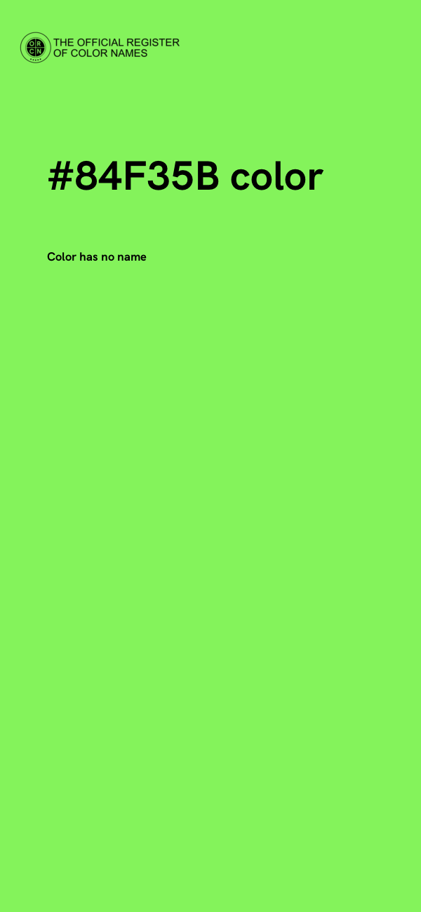 #84F35B color image