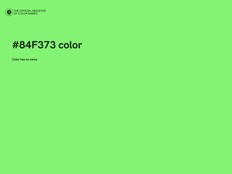 #84F373 color image