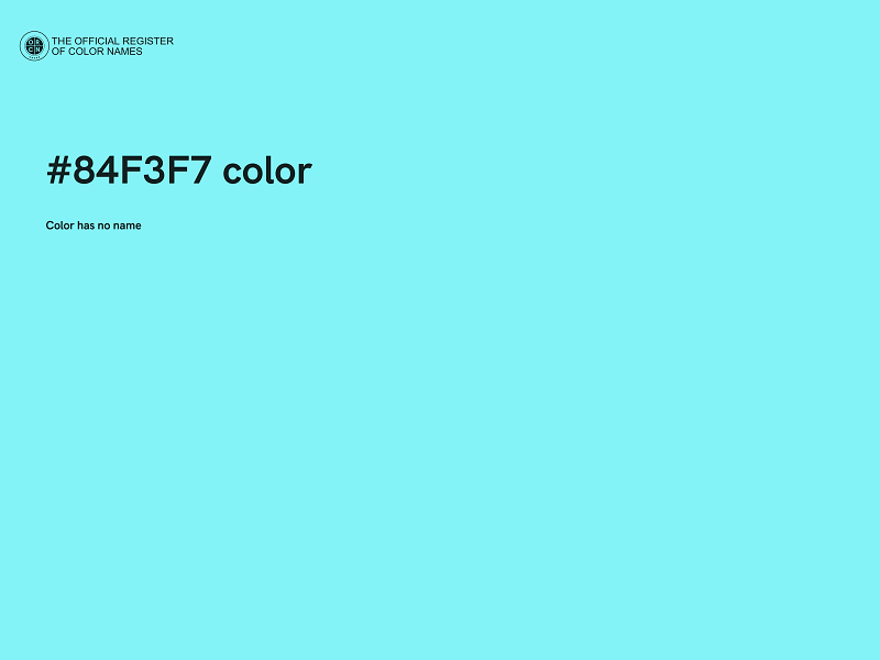 #84F3F7 color image