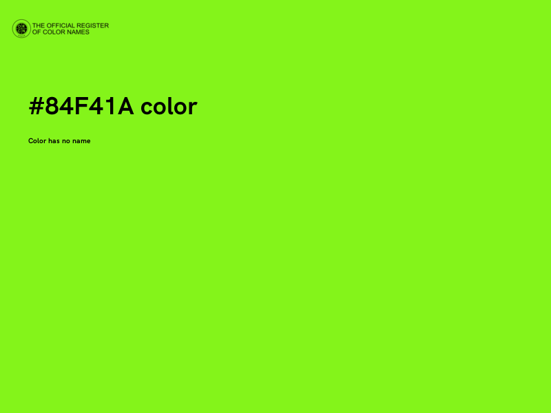 #84F41A color image