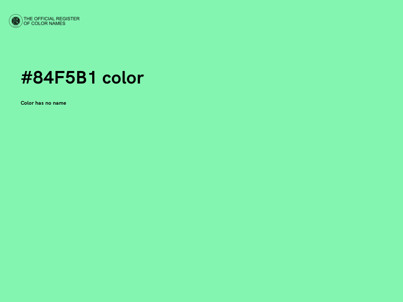 #84F5B1 color image