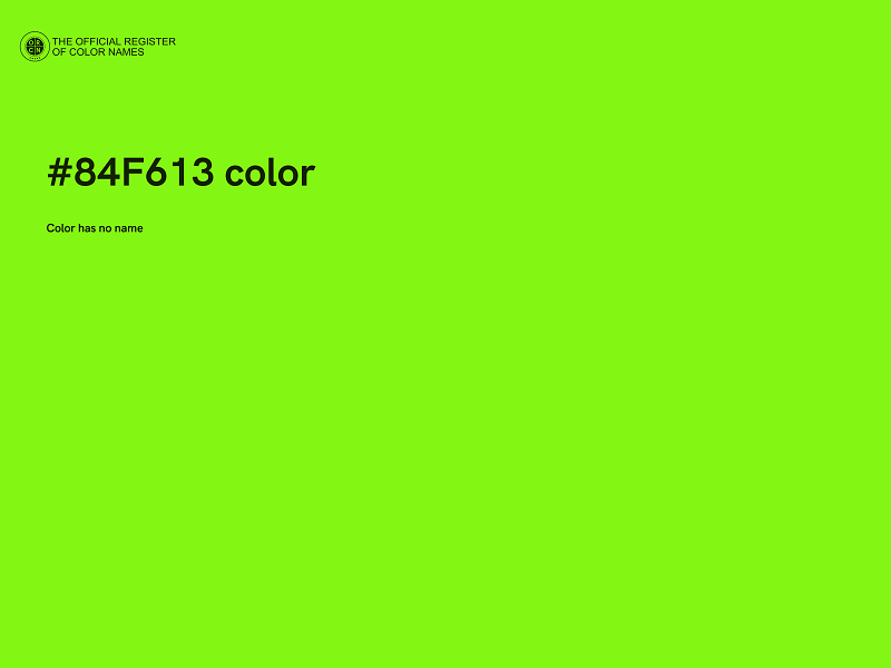 #84F613 color image
