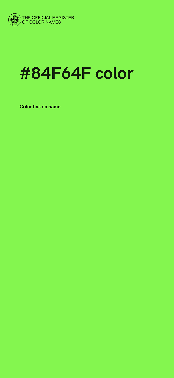 #84F64F color image
