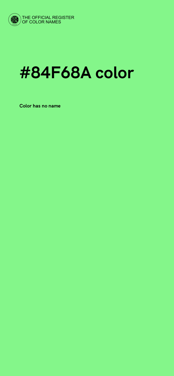 #84F68A color image