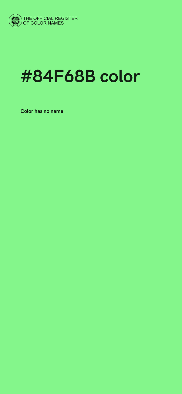 #84F68B color image