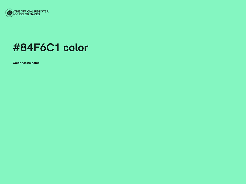 #84F6C1 color image