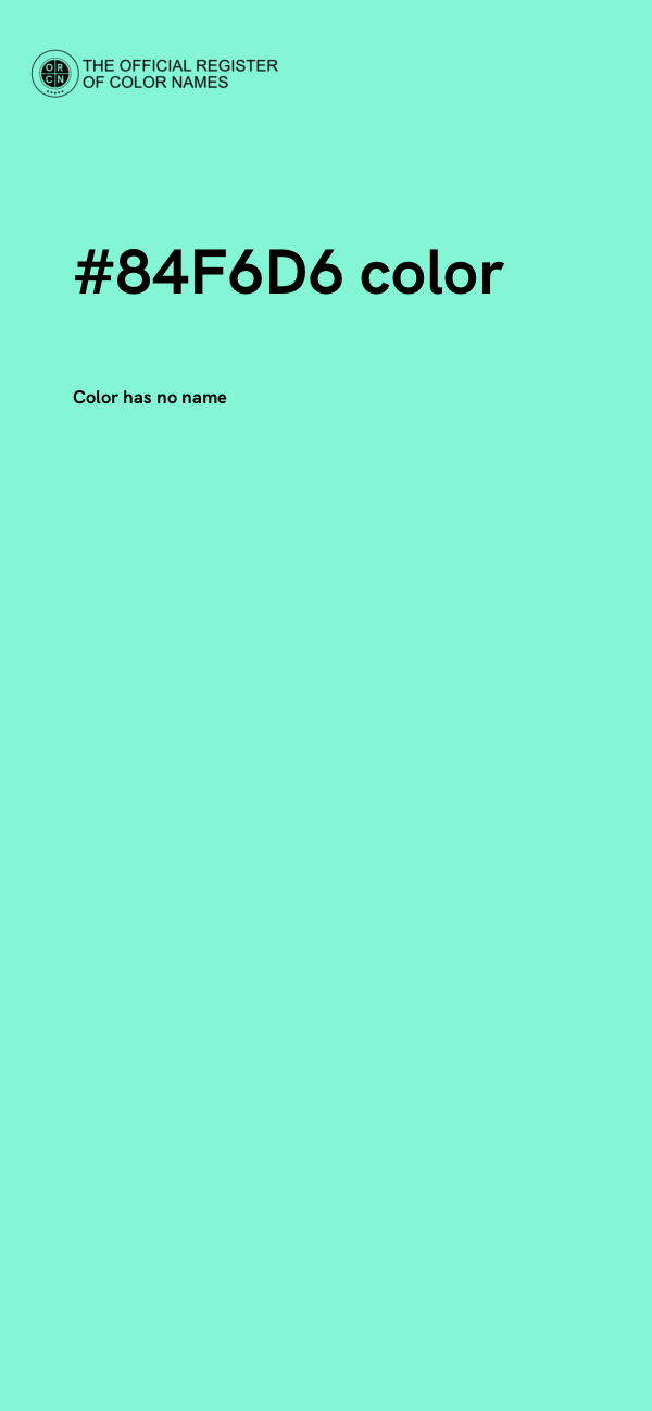 #84F6D6 color image