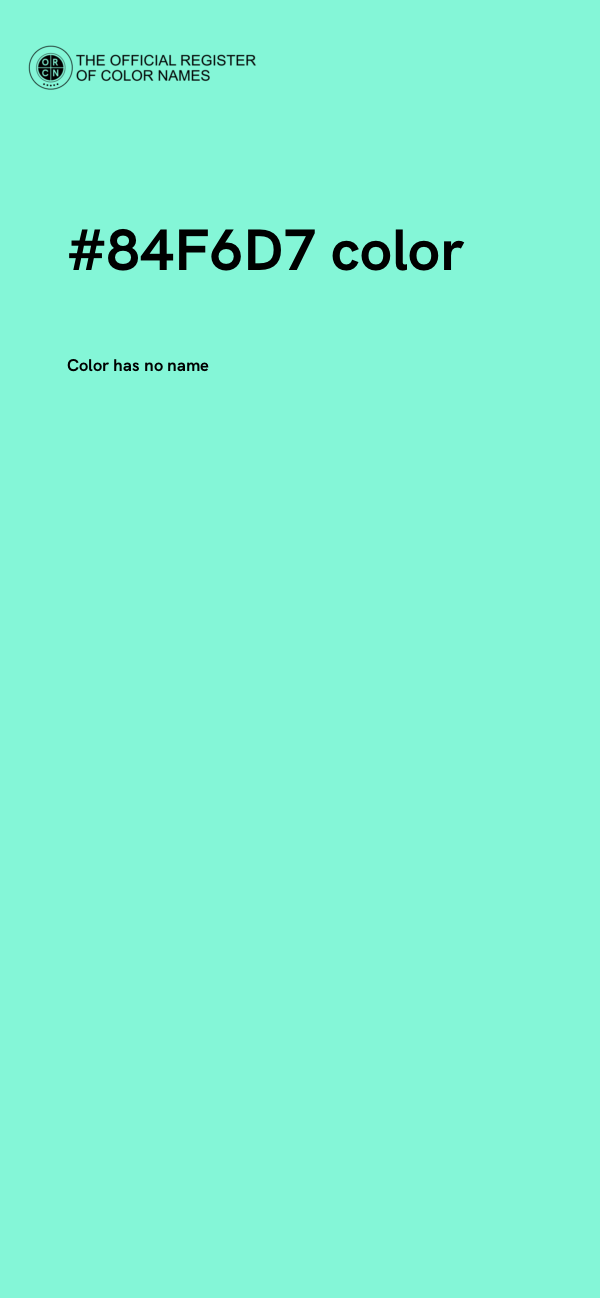 #84F6D7 color image