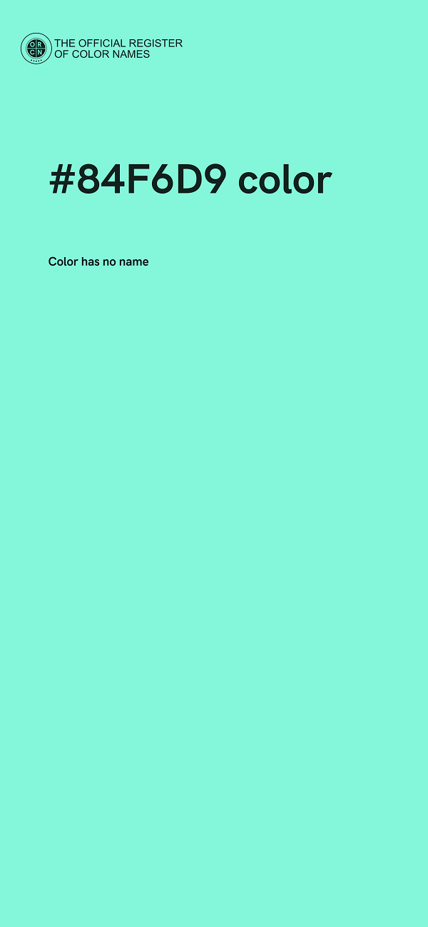 #84F6D9 color image