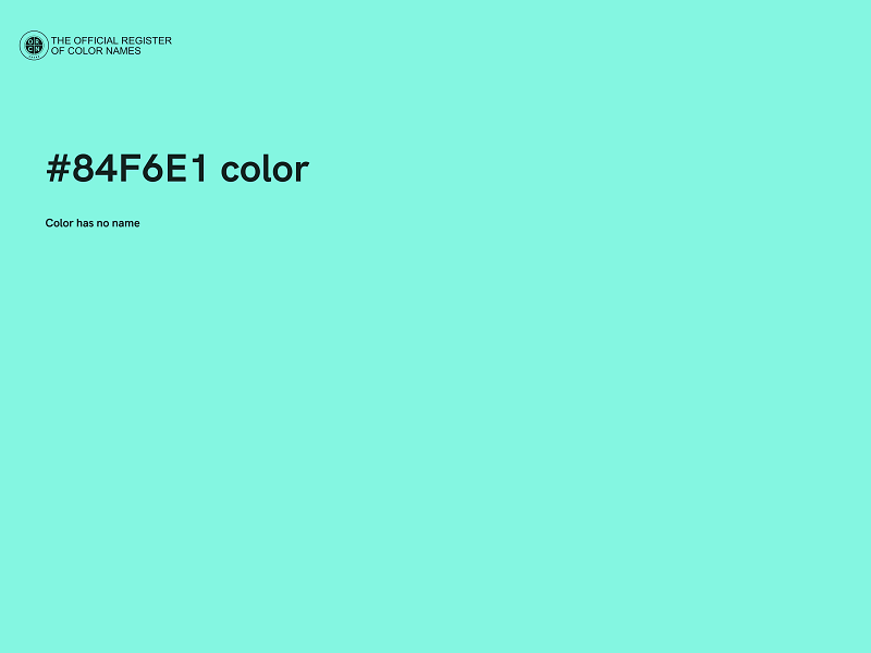 #84F6E1 color image