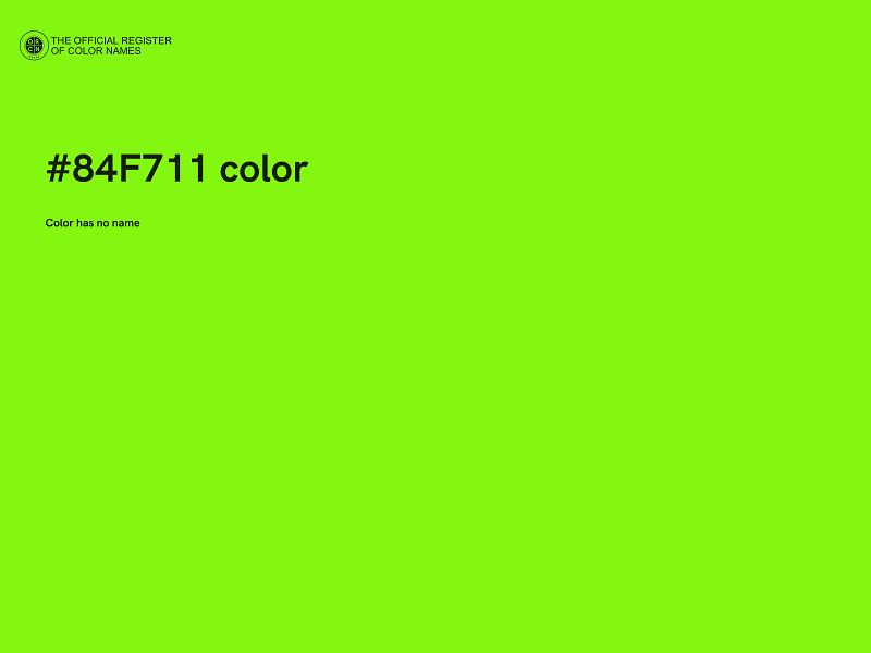 #84F711 color image