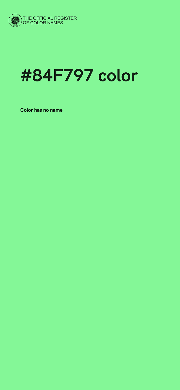 #84F797 color image