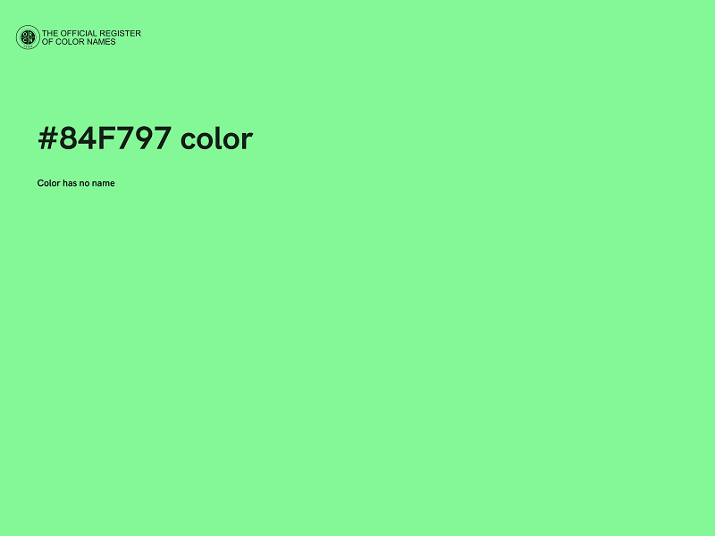 #84F797 color image