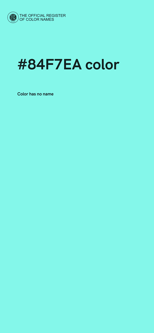 #84F7EA color image