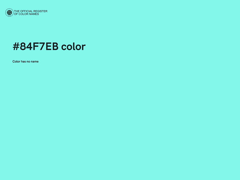 #84F7EB color image