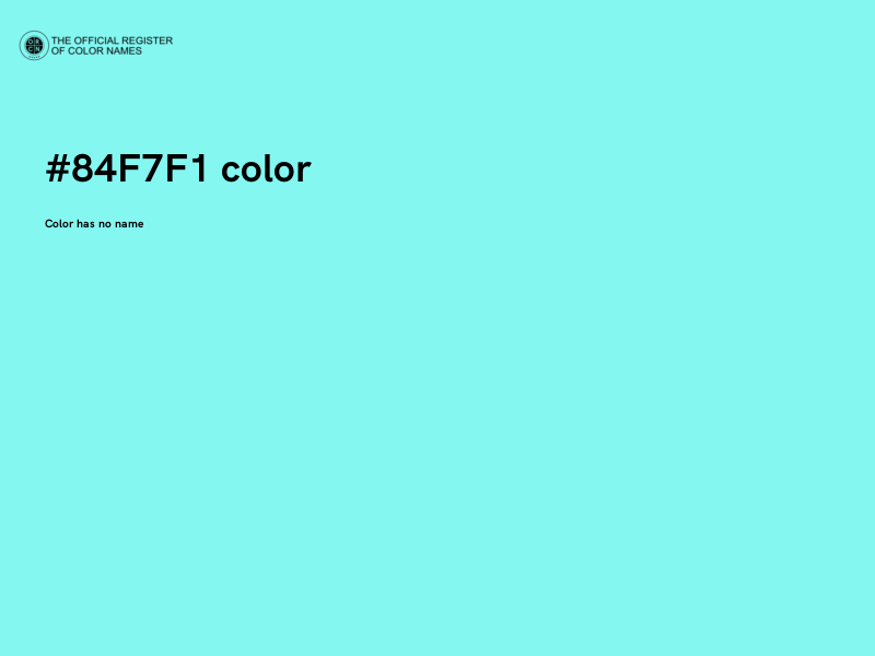 #84F7F1 color image