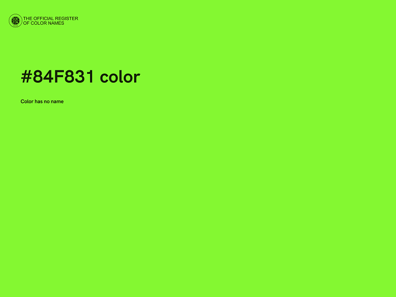 #84F831 color image