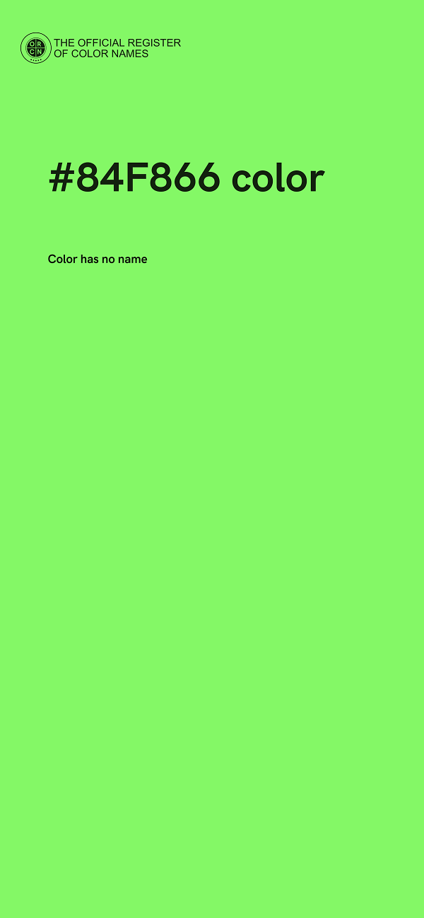 #84F866 color image
