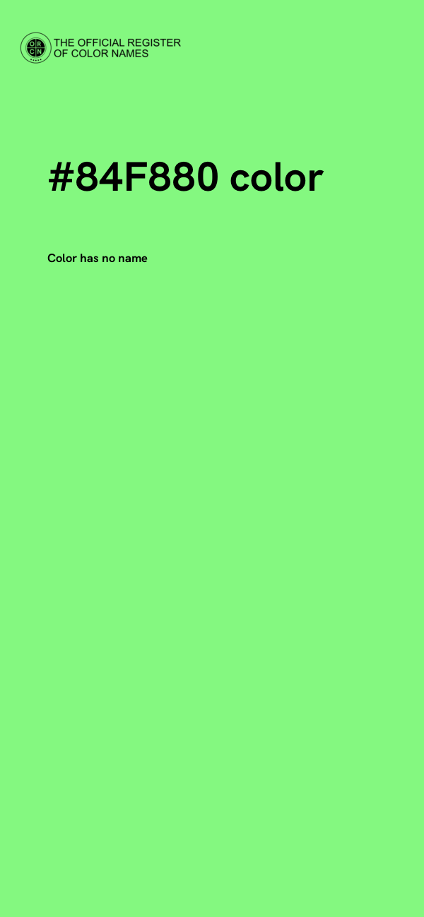 #84F880 color image