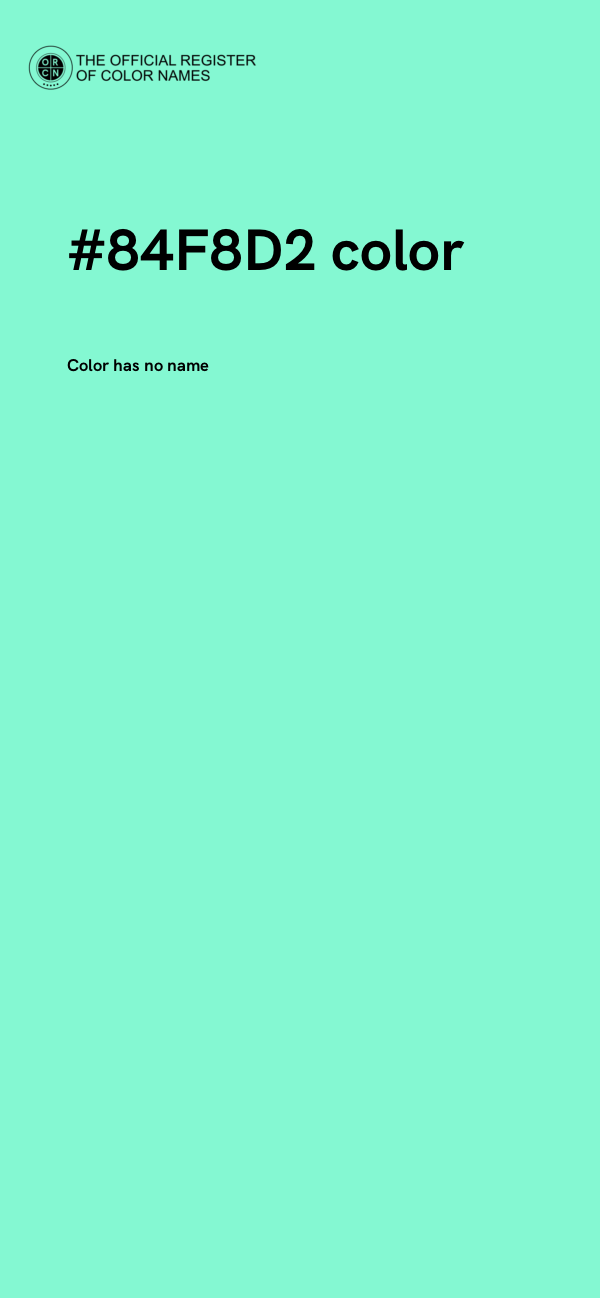 #84F8D2 color image