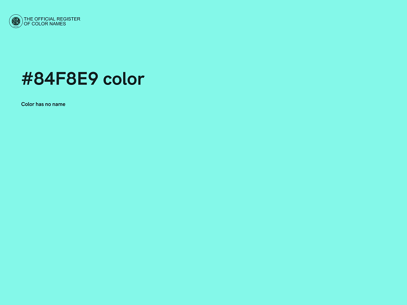 #84F8E9 color image