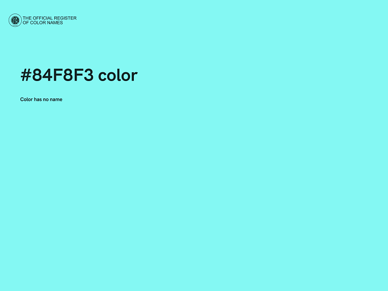 #84F8F3 color image