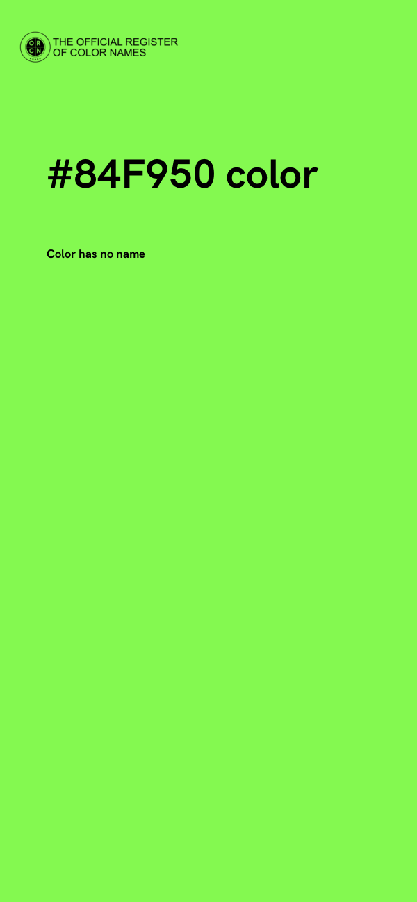 #84F950 color image