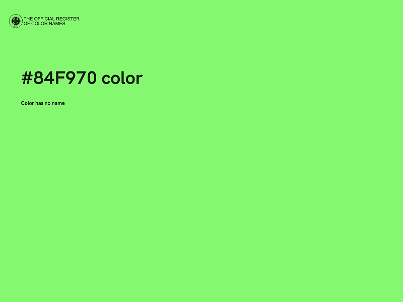 #84F970 color image