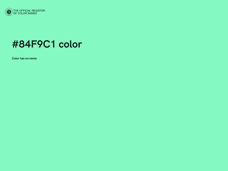 #84F9C1 color image