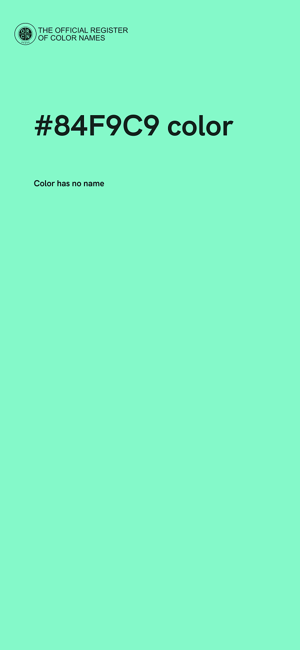 #84F9C9 color image