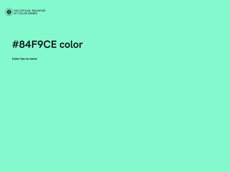 #84F9CE color image