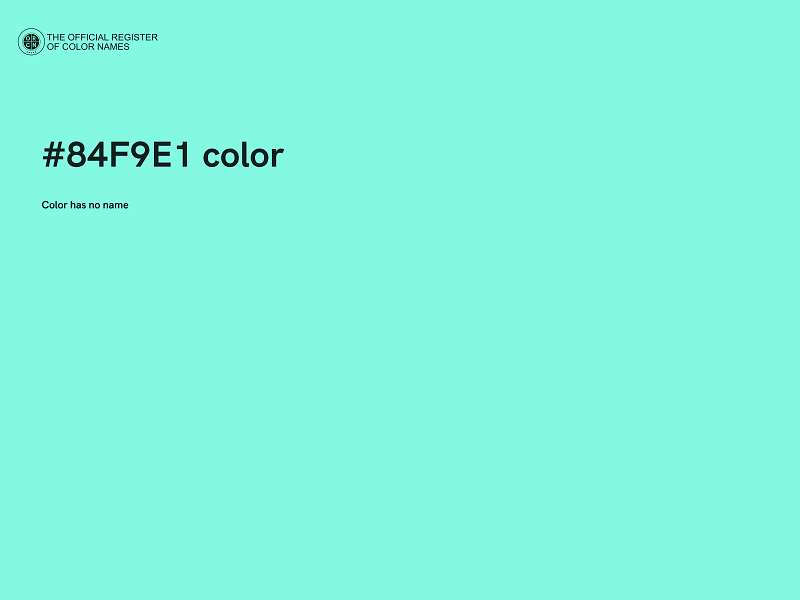 #84F9E1 color image