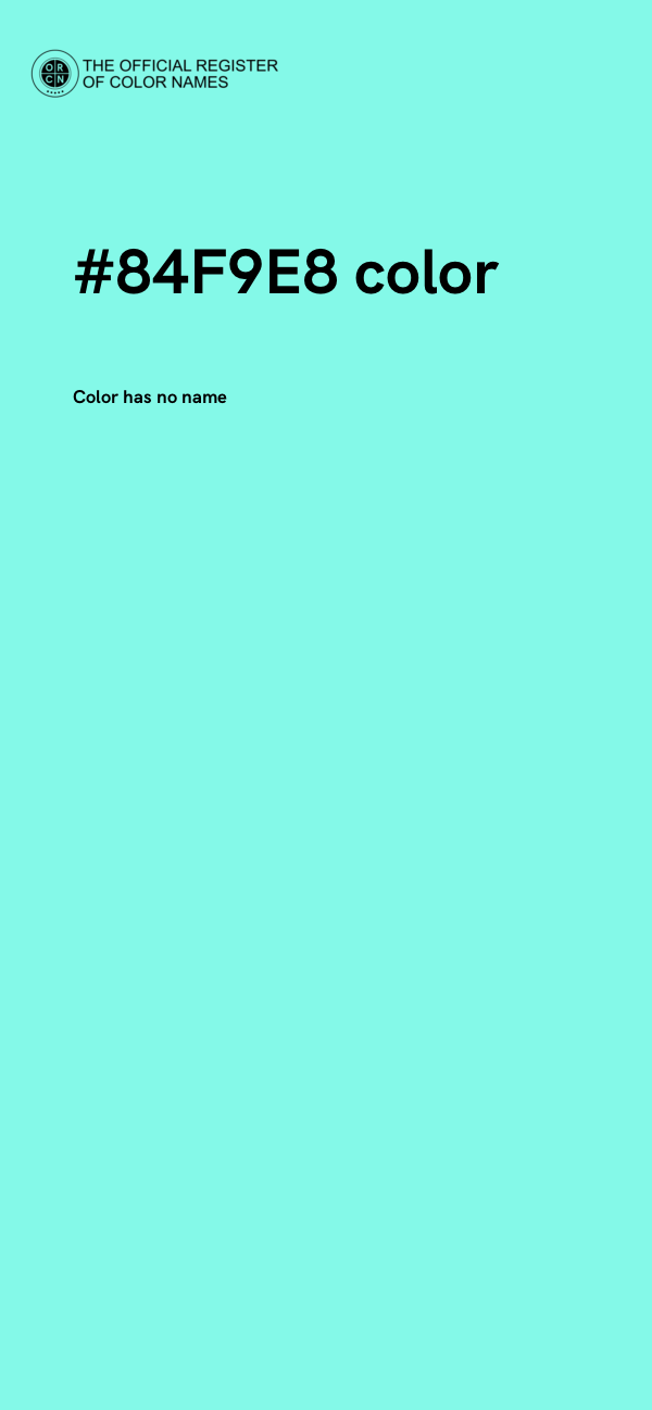 #84F9E8 color image