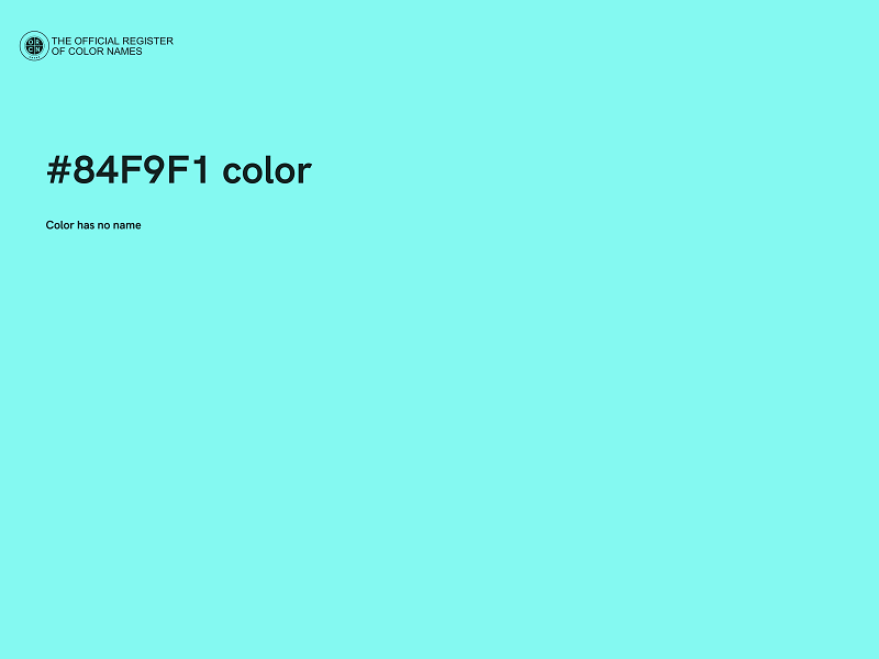 #84F9F1 color image