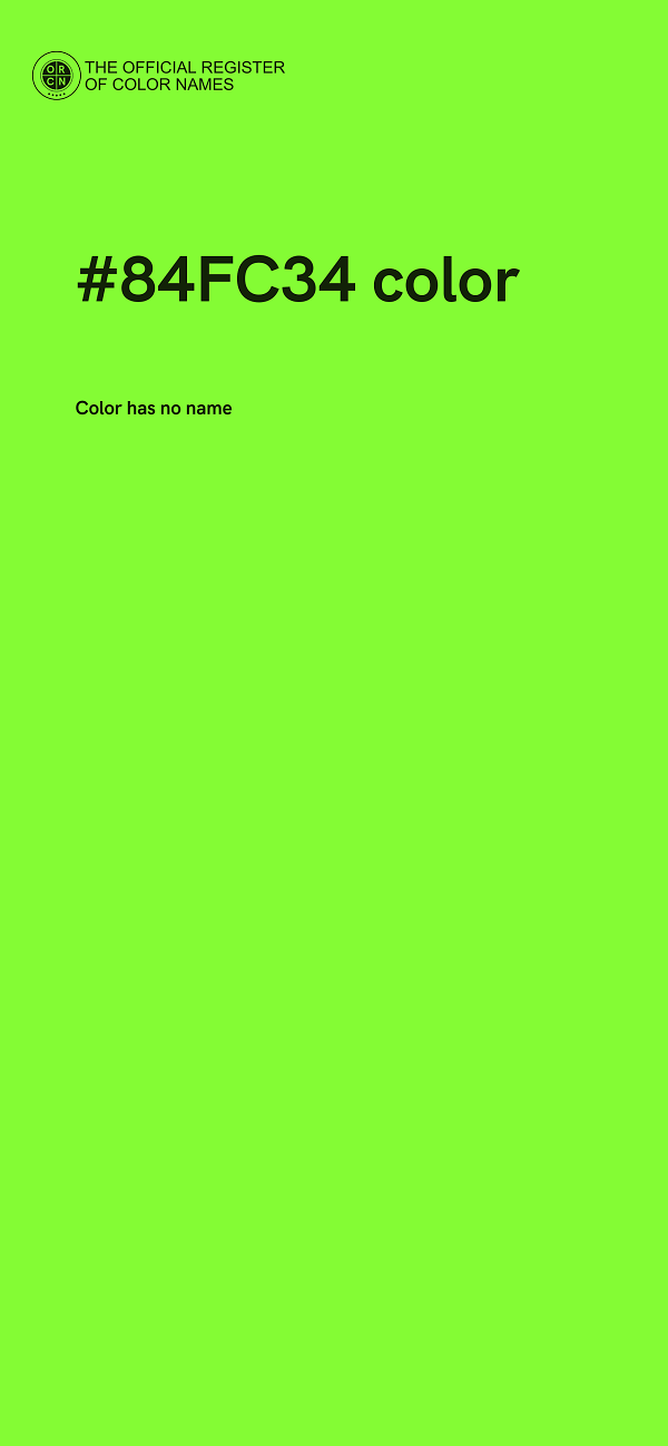 #84FC34 color image
