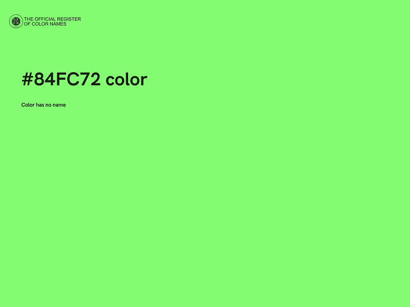 #84FC72 color image