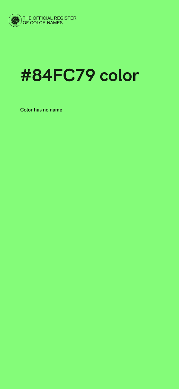 #84FC79 color image
