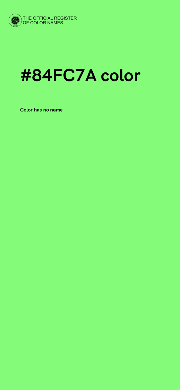 #84FC7A color image