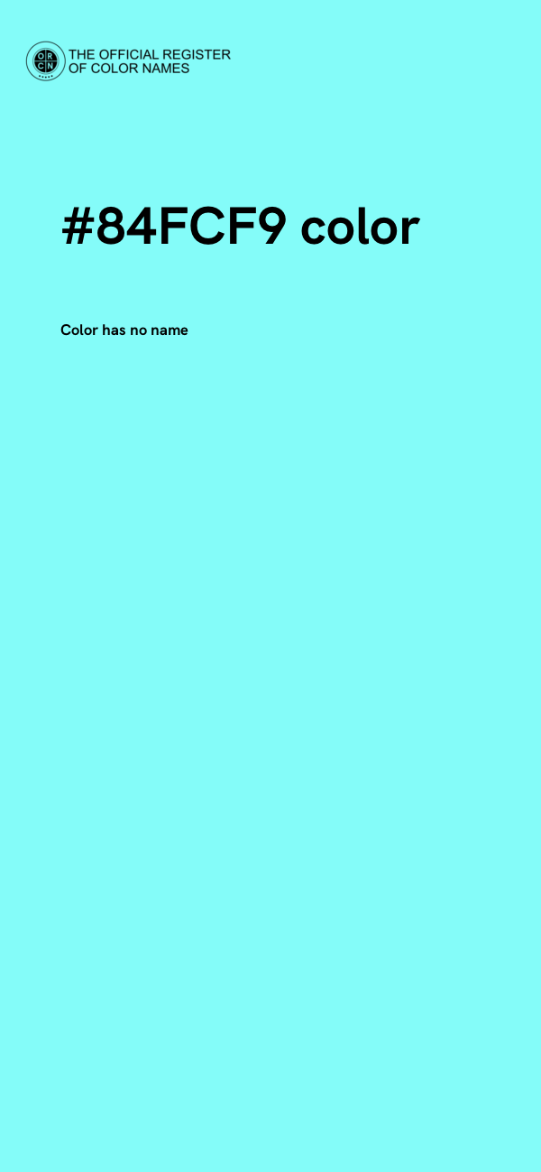 #84FCF9 color image