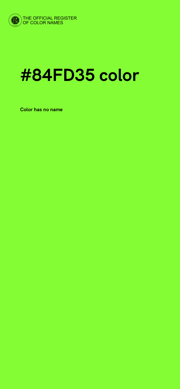 #84FD35 color image