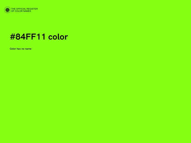 #84FF11 color image
